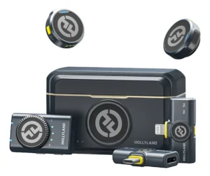 Microfone Hollyland Lark M2 Duo Combo Duplo Para 2 Pessoas USB-C, Lightning e Camera preto